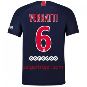 Paris Saint-Germain Fodboldtrøjer Verratti 6 Hjemmebanesæt 2018/19 Kort ærmer